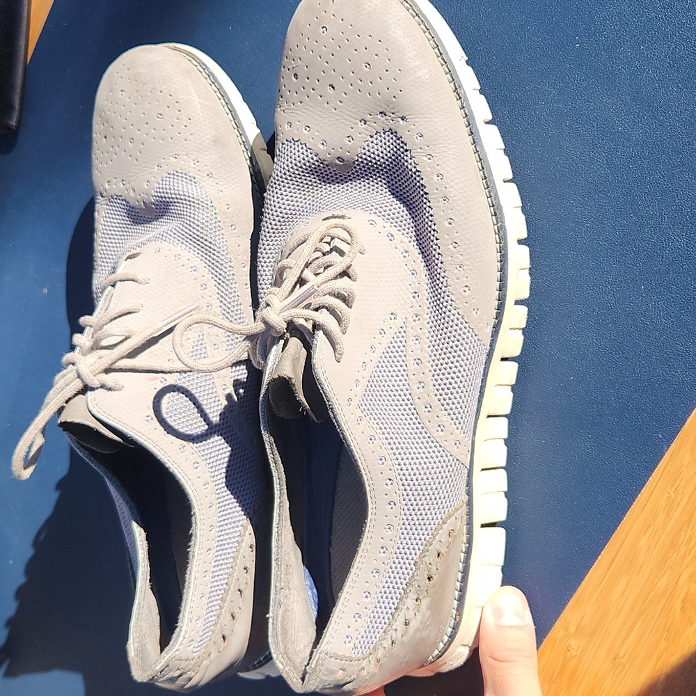 Cole Haan zero grand oxfords sz 12 grey dress casual shoes